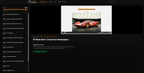 3D Artist Mentorship Education Dashboard